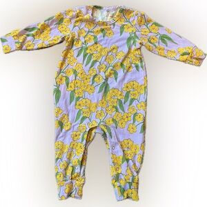 EUC Mini rodini alpine flowers onesie